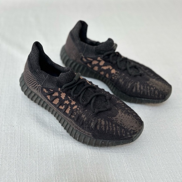 Yeezy Black and Brown Knit Sneakers - Picture 1 of 3